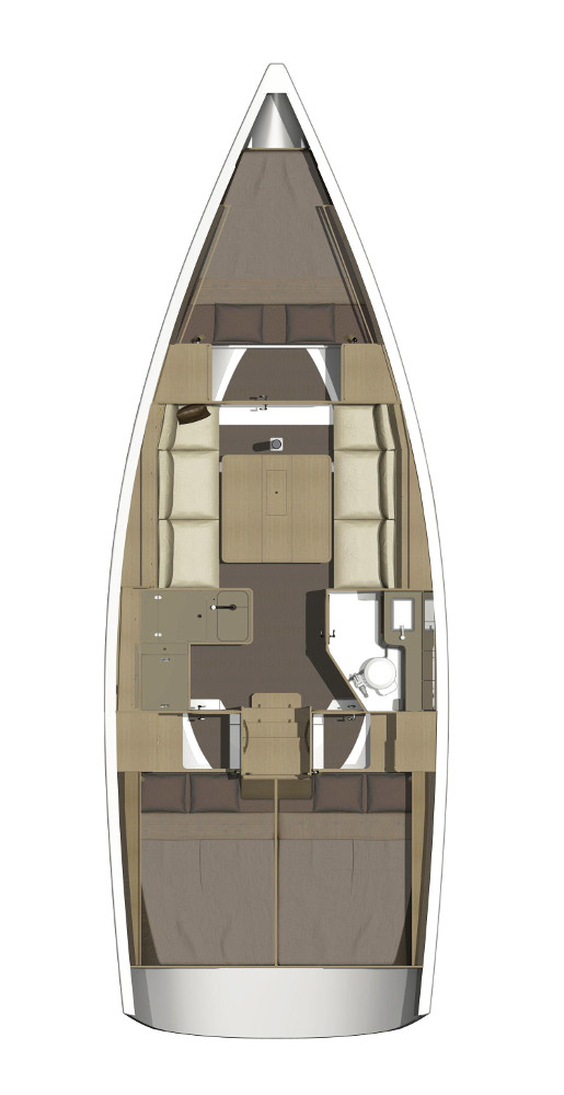 Dufour 350 Grand Large Spinaker Innenausstattung
