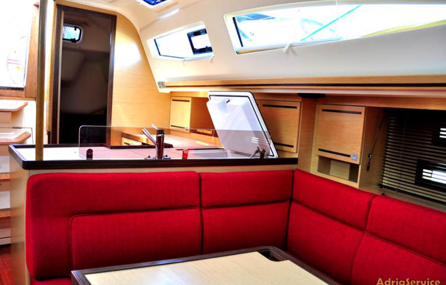 Saloon in Elan 394 Impression Orca V for charter in Izola in Slovenia