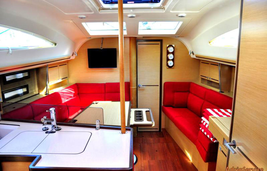 Saloon in Elan 394 Impression Orca V for charter in Izola in Slovenia