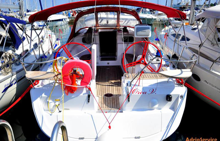 Cockpit of Elan 394 Impression Orca V for charter in Izola in Slovenia