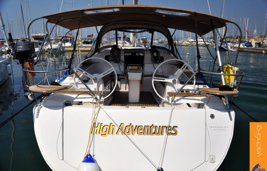 Cockpit of Elan Impression 45 High AS for charter in Izola in Slovenia