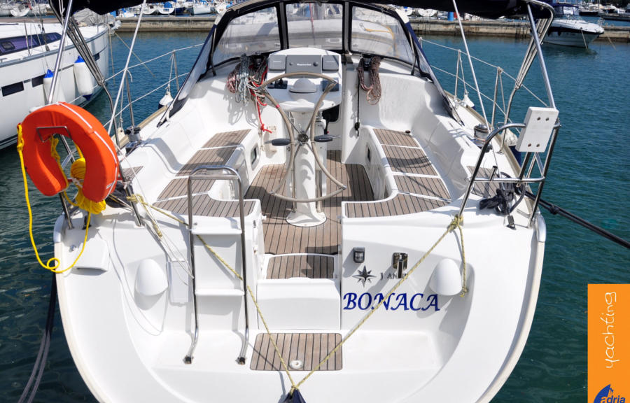 Cockpit of Jeanneau Sun Odyssey 37 Bonaca for charter in Izola in Slovenia